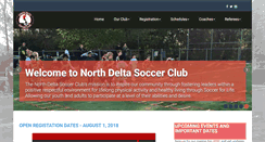 Desktop Screenshot of northdeltasoccer.com